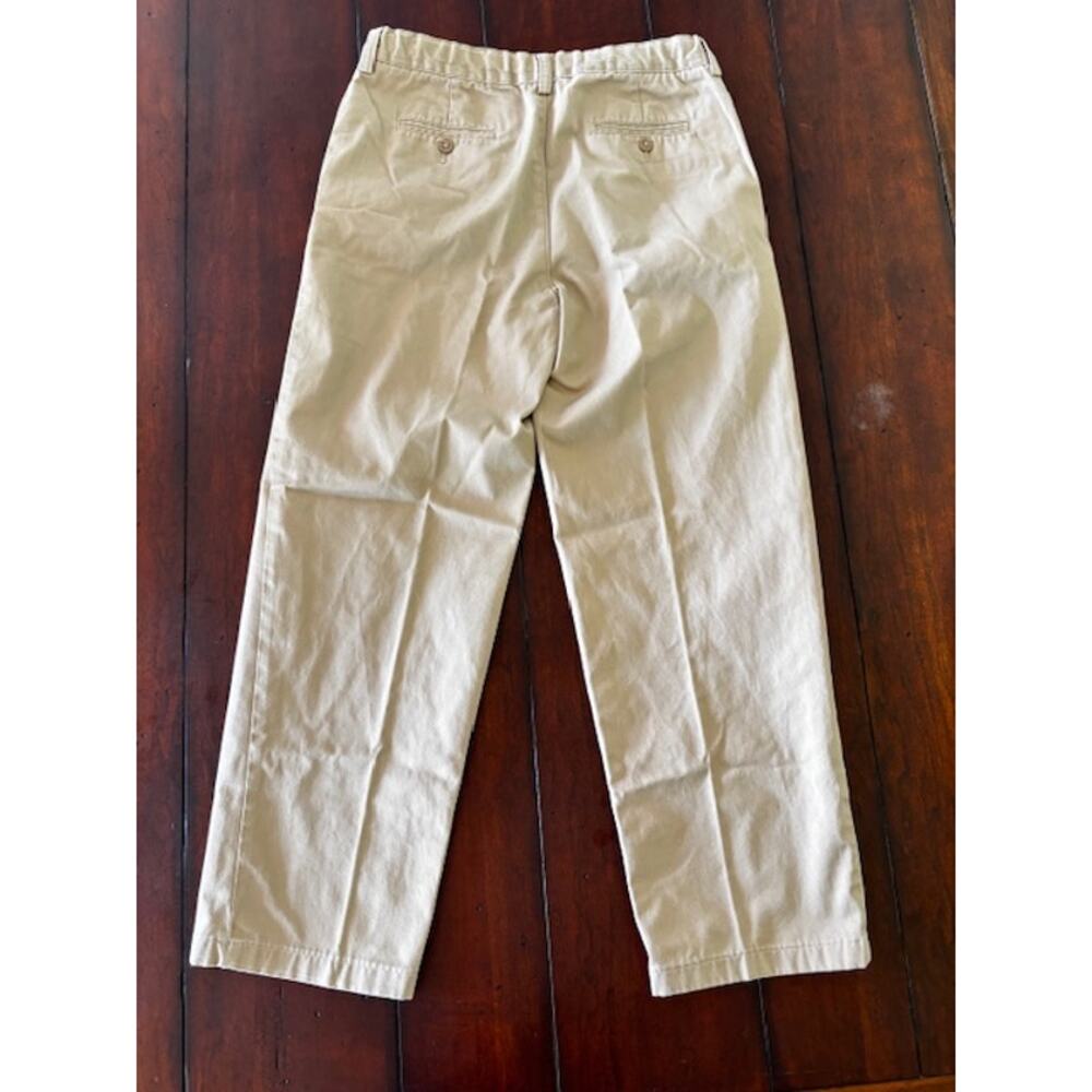 Lands End Boys Khaki Chino Pants Size 20 School Uniform Classic Fit - Picture 2 of 4
